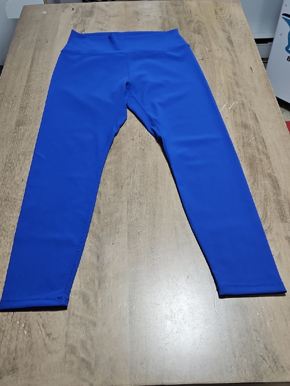 Wilo The Label Base Ribbed Leggings In Blue Size Large